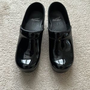 Dansko black patent, almost new.